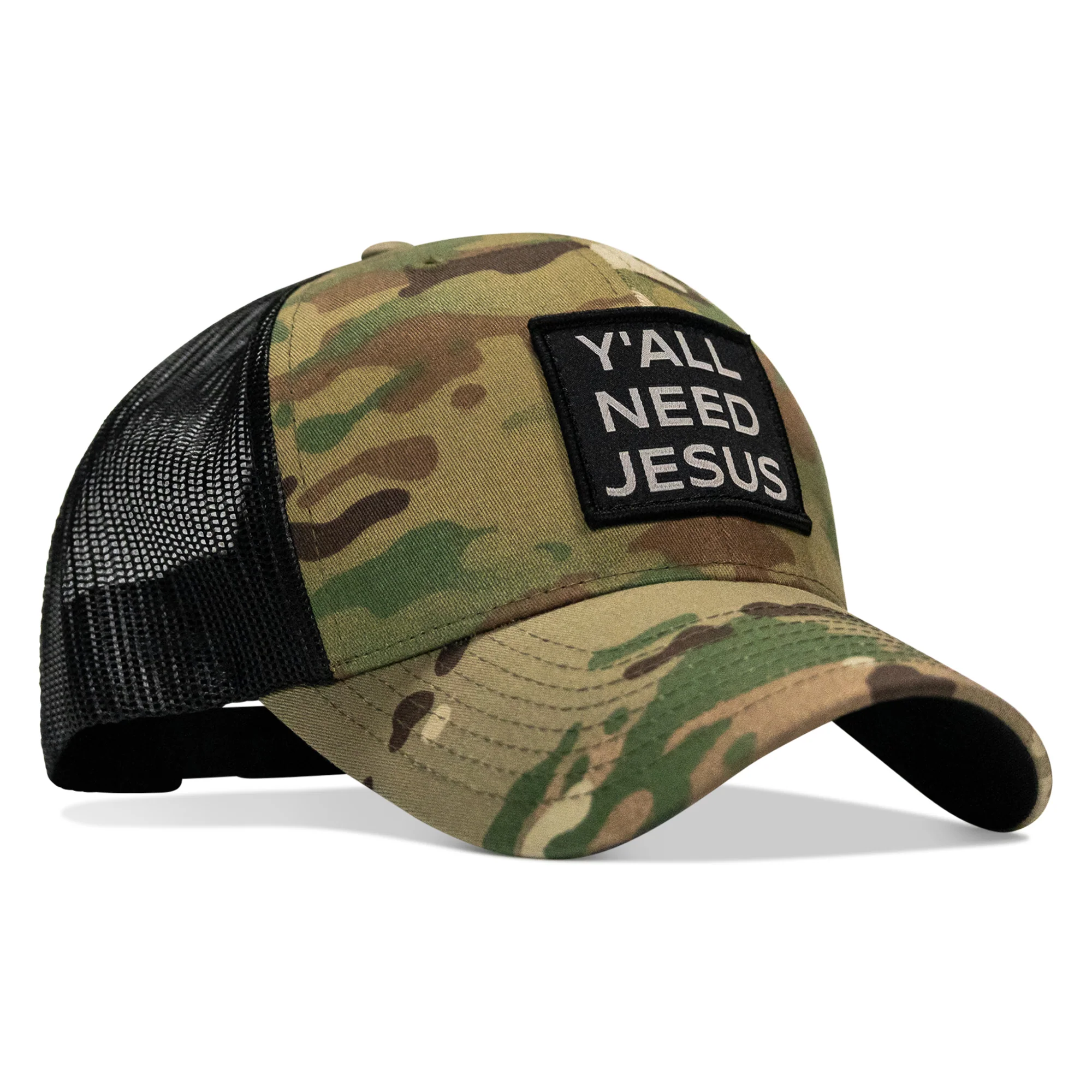 Y'all Need Jesus Patch Snapback Hat - Image 9