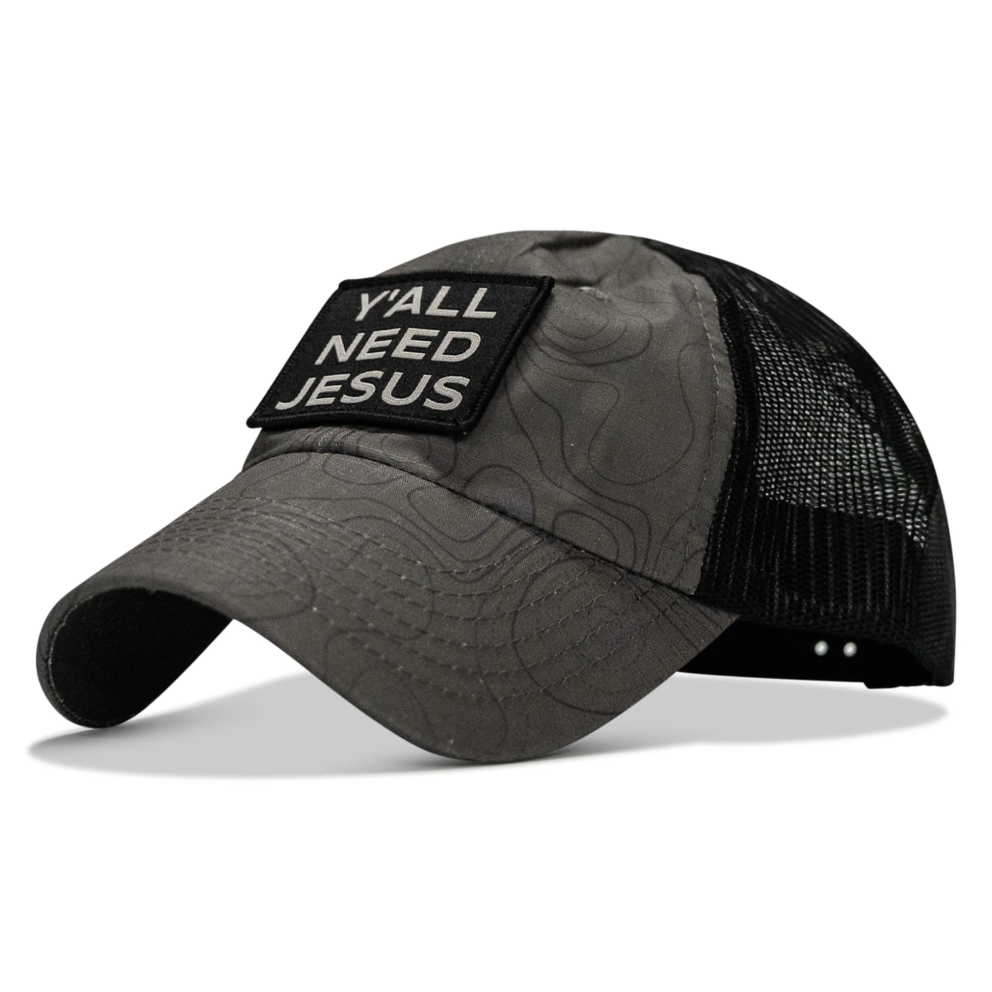 Y'all Need Jesus Patch Tactical Ripstop Mesh Snapback Hat - Image 41