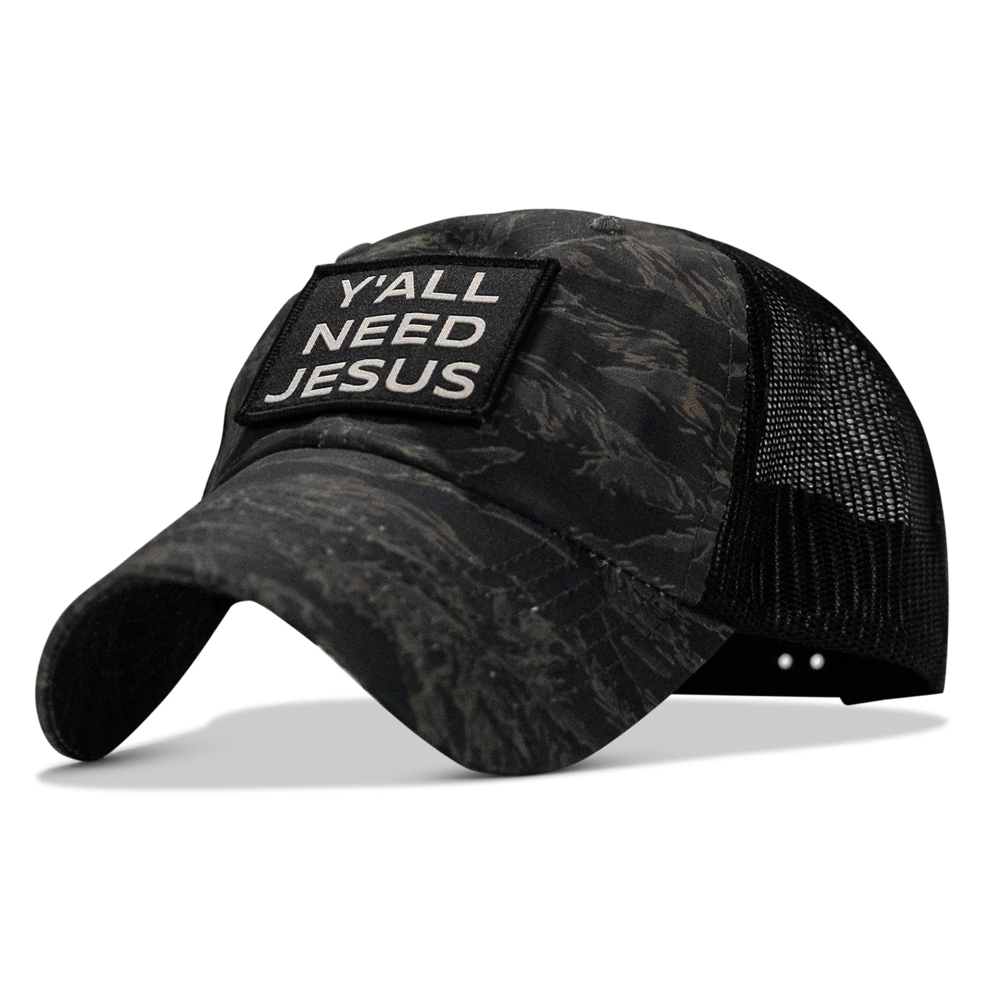 Y'all Need Jesus Patch Tactical Ripstop Mesh Snapback Hat - Image 49