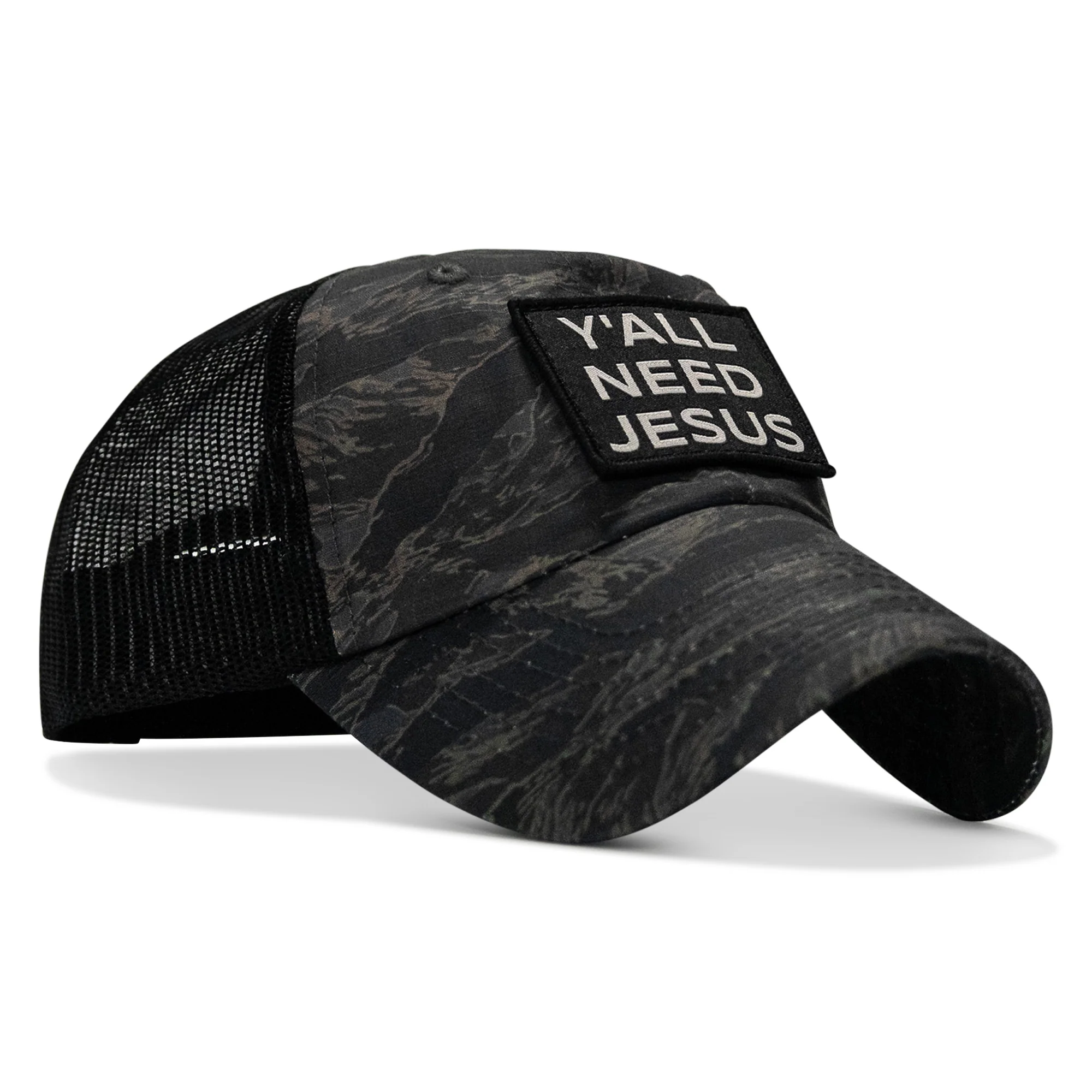 Y'all Need Jesus Patch Tactical Ripstop Mesh Snapback Hat - Image 50