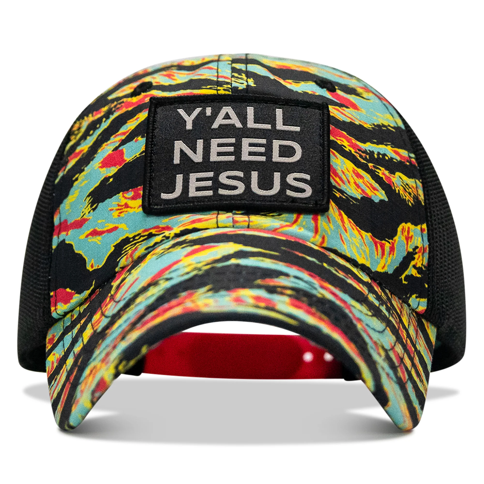 Y'all Need Jesus Patch Tactical Ripstop Mesh Snapback Hat - Image 64